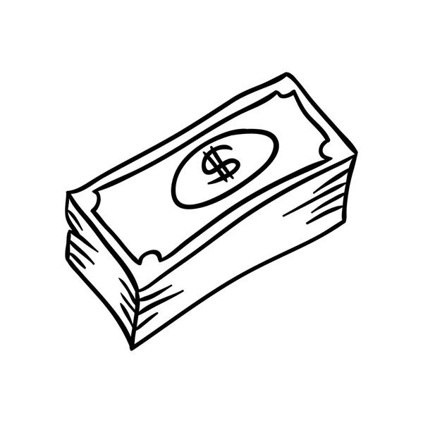 Dolar Doodle — Wektor stockowy