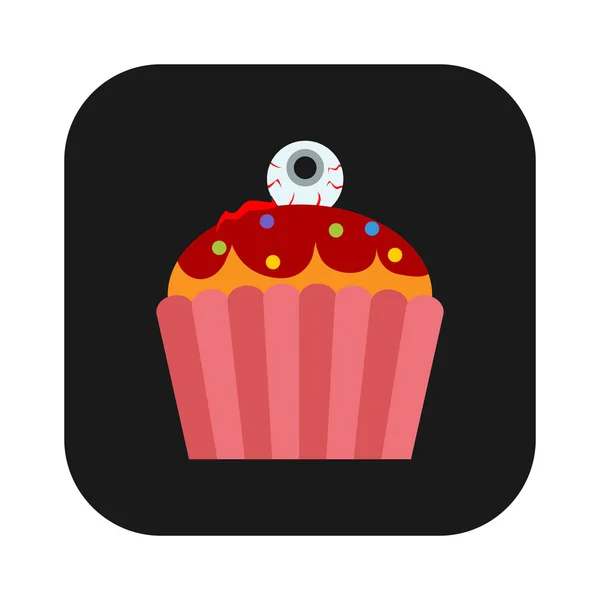 ハロウィーンのカップケーキ — ストックベクタ