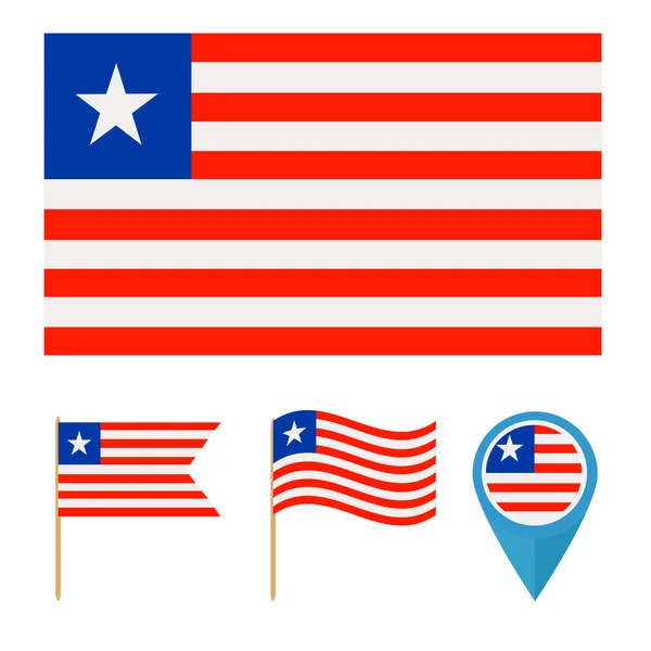 Liberia, land vlag — Stockvector