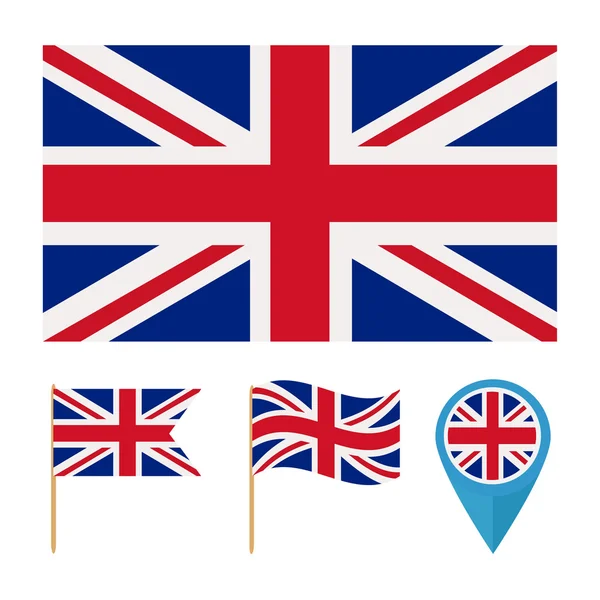 Reino Unido bandera — Vector de stock