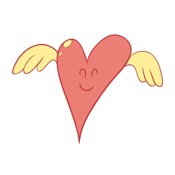 Roze hart cartoon — Stockvector