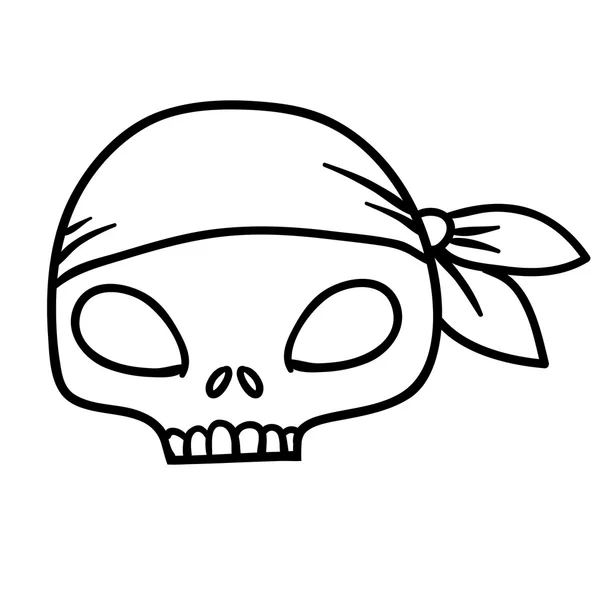 Gribouille du crâne — Image vectorielle
