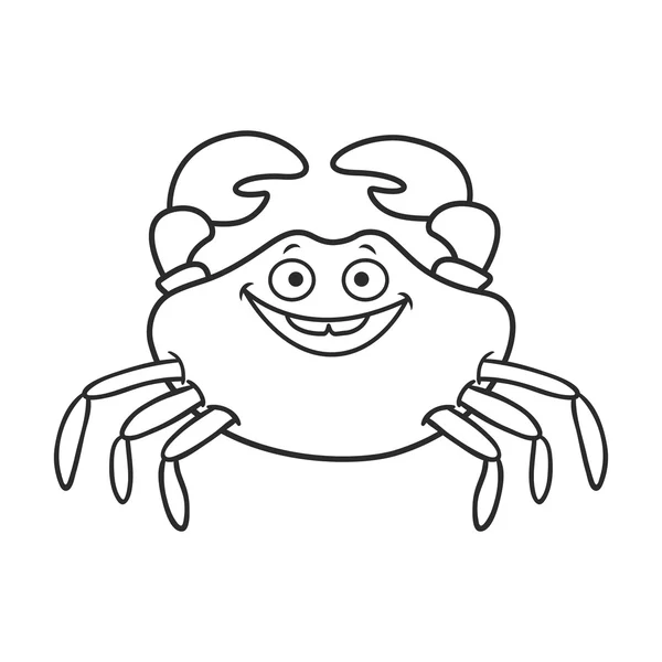 Funny cartoon crab — Stock Vector