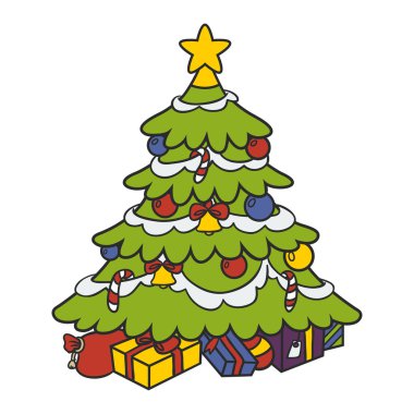 Vektör Noel ağacı