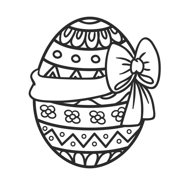 Huevo de Pascua con cinta — Vector de stock