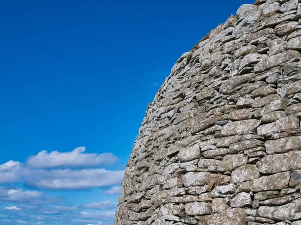 Estructura Pared Piedra Seca Broca Clickimin Lerwick Shetland Reino Unido — Foto de Stock
