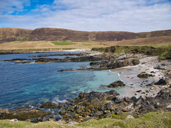 Med Turkos Klart Vatten Och Vit Sand Strand Vid Collaster — Stockfoto