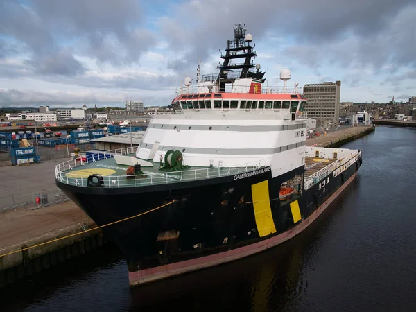 Caledonian Vigilence Atracó Puerto Aberdeen Escocia Reino Unido Este Barco — Foto de Stock