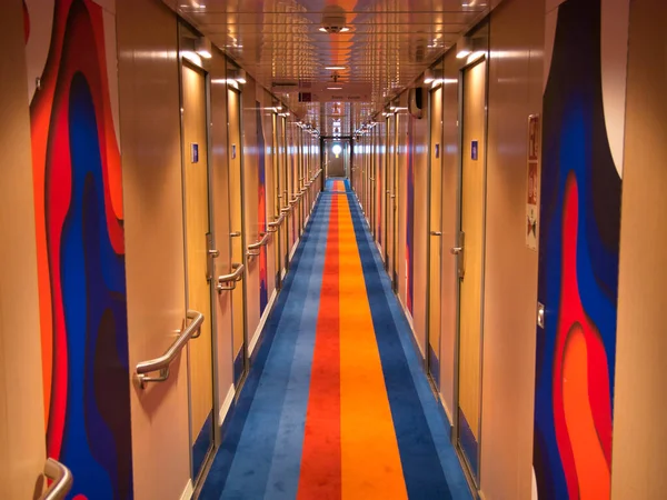 Couloir Désert Donnant Accès Aux Cabines Passagers Bord Ferry Stena — Photo