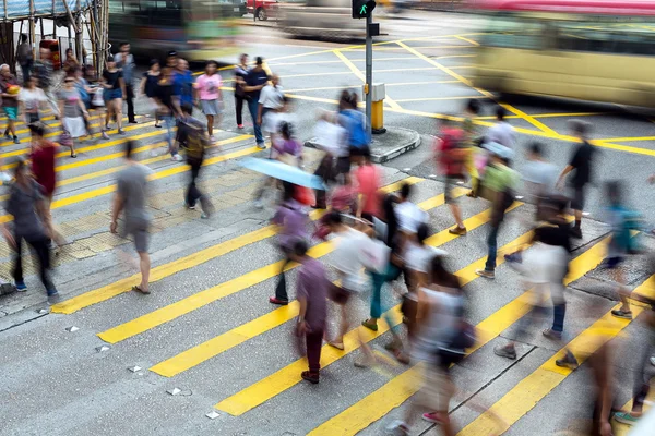 Rua ocupada de Hong Kong — Fotografia de Stock