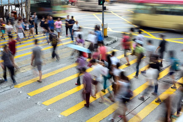 Hong kong belebte Straße — Stockfoto