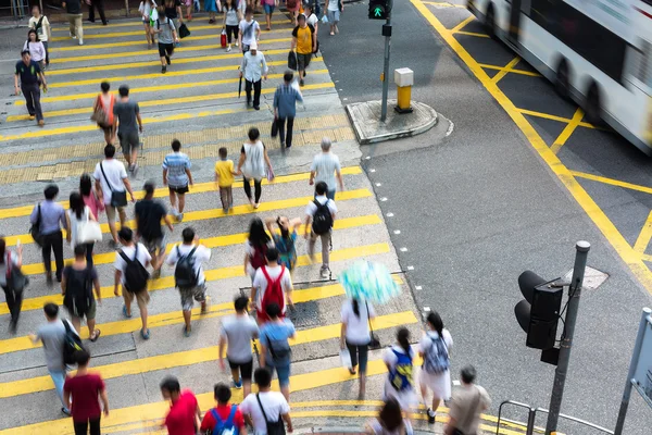 Hong kong belebte Straße — Stockfoto