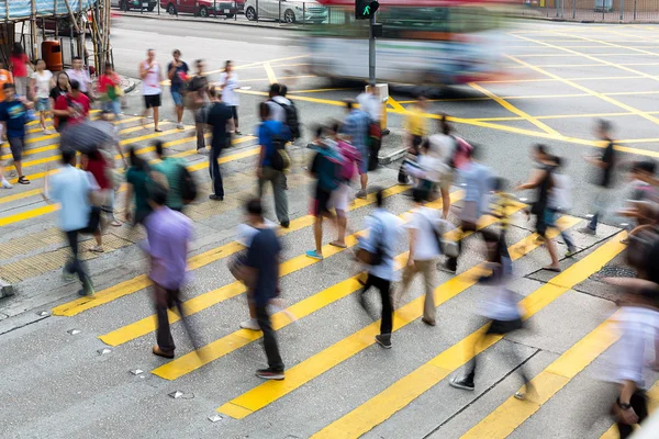 Hong kong belebte Straße — Stockfoto