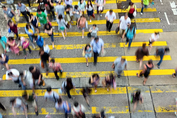 Hong Kong yoğun yaya geçidi — Stok fotoğraf