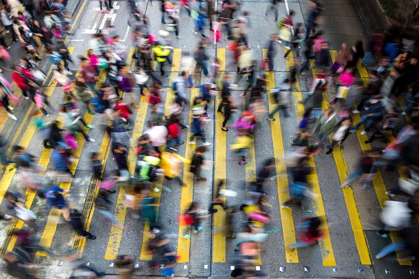 Κουραστική διάβαση πεζών στο Hong Kong — Φωτογραφία Αρχείου