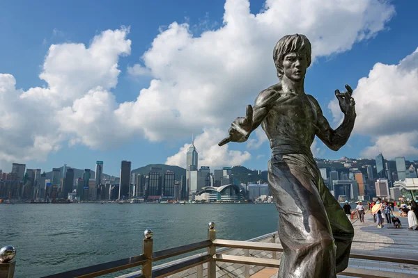 Bruce Lee Statue in Hongkong — Stockfoto