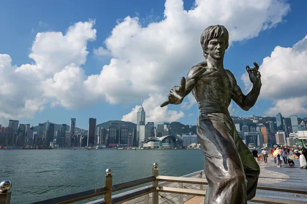 Statue de Bruce Lee à Hong Kong — Photo