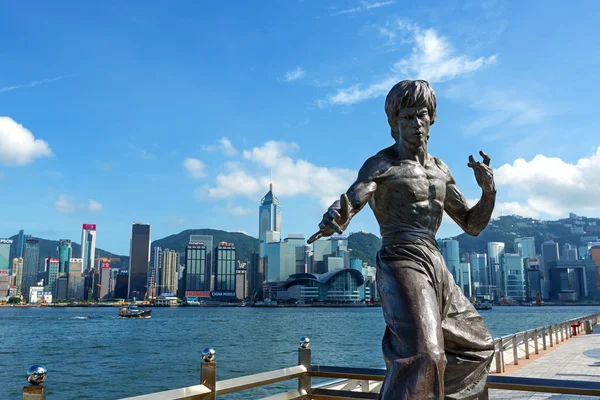 Statue de Bruce Lee à Hong Kong — Photo