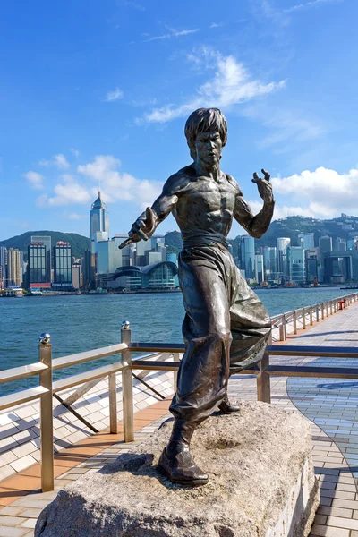 Statua di Bruce Lee a Hong Kong — Foto Stock