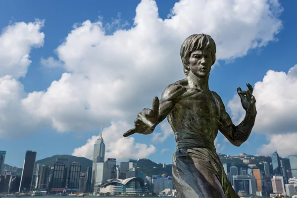 Statue de Bruce Lee à Hong Kong — Photo