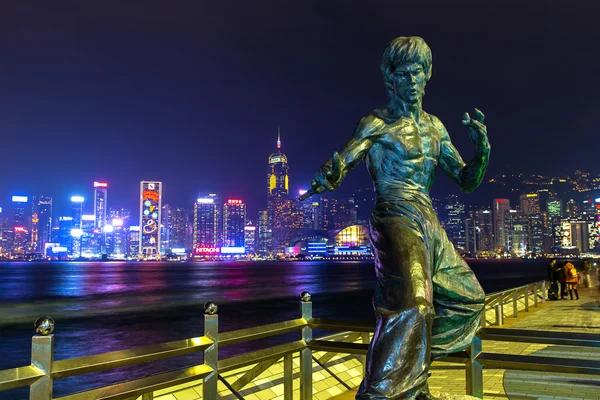 Statua di Bruce Lee a Hong Kong — Foto Stock