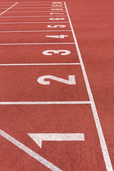 Comienzo de la pista de atletismobieżnia start — Zdjęcie stockowe