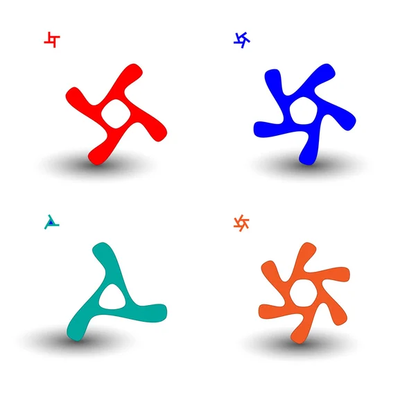 beyaz zemin üzerinde soyut şekilleri.