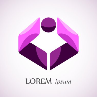 Logo rhombus soyut sembolü.