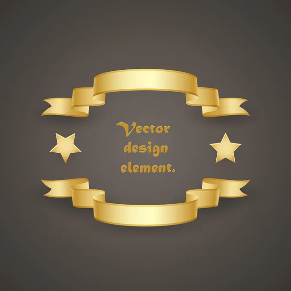 Altın şeritler ve yıldız çerçeve.