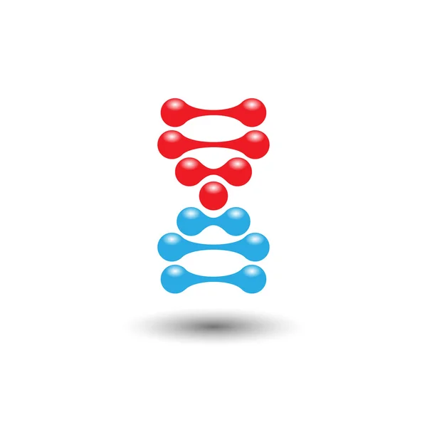 Logo de la molécula de ADN . Ilustración De Stock