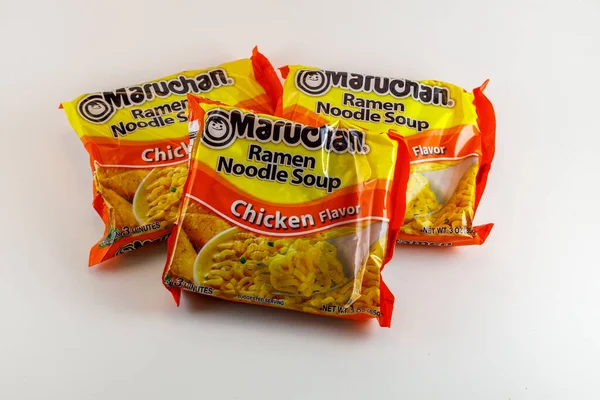 Dunn County Usa November 2020 Chicken Flavored Maruchan Ramen Noodles — Stock Photo, Image