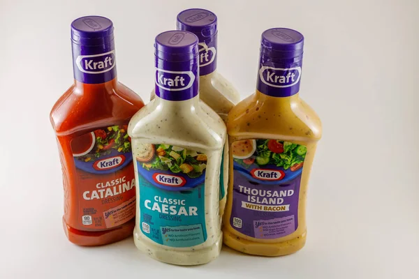 Dunn County Usa November 2020 Assortment Kraft Salad Dressing Isolated — Stock Photo, Image