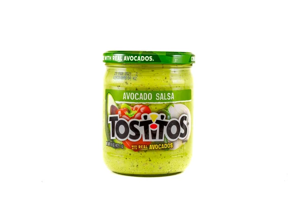 Dunn County Usa November 2020 Jar Tostitos Avocado Salsa Isolated — Stock Photo, Image