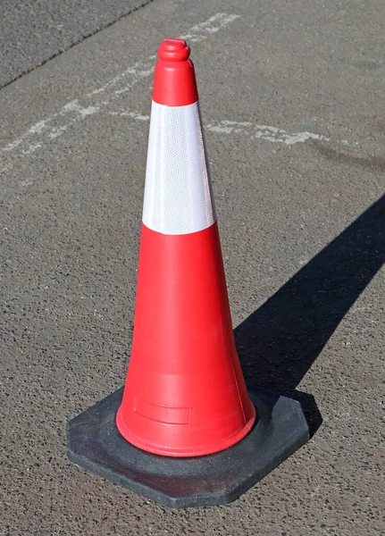 Cono Traffico Sulla Strada — Foto Stock