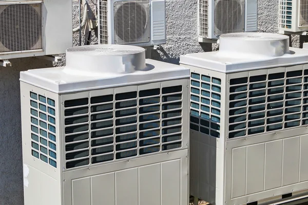 Large air conditioners outdoors — Stock Photo, Image