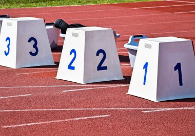 Koşu parkuru başlayan blok