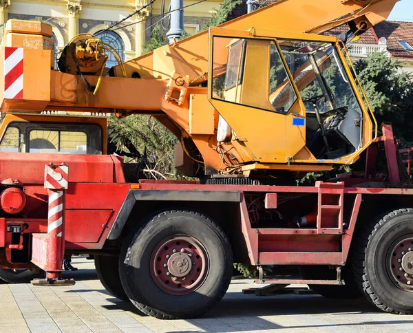 Kran på byggplatsen — Stockfoto