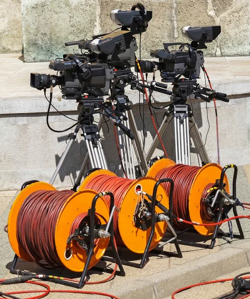 Câmeras e bobinas de cabo — Fotografia de Stock