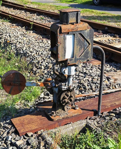 Staré železniční spínač — Stock fotografie