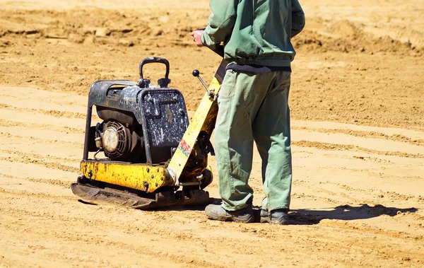 Trabajo en la construcción de carreteras — Foto de Stock