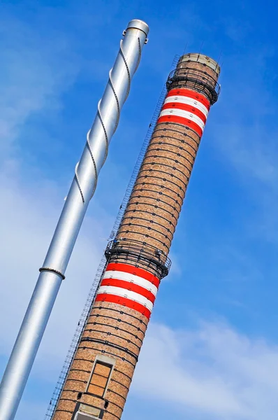 Smoke stack of the power plant — Stock Photo, Image