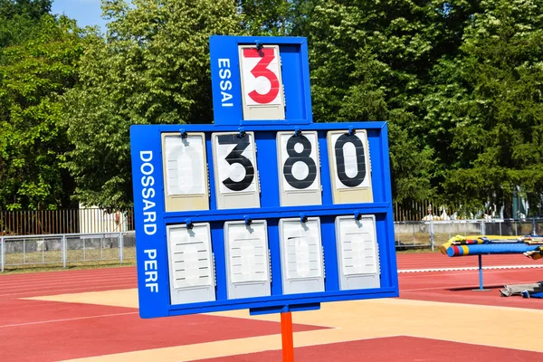 Tableau de score du sport de saut à la perche — Photo