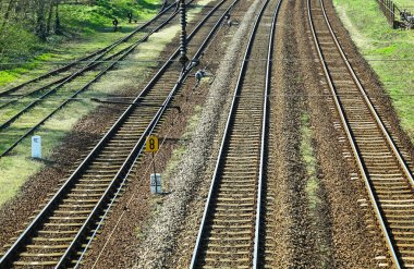 Demiryolu parça yüksek açılı görünüş