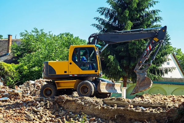 Excavator at the construction site — Stock Photo, Image