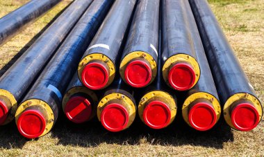 Borular inşaat sahasında