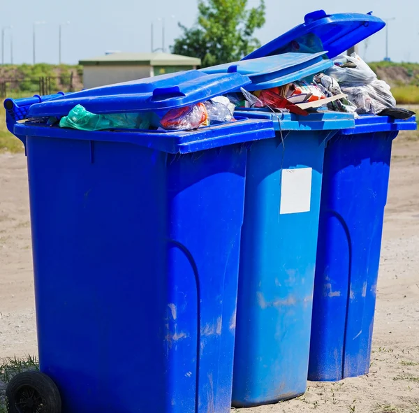 Kołowe pojemniki na śmieci — Zdjęcie stockowe