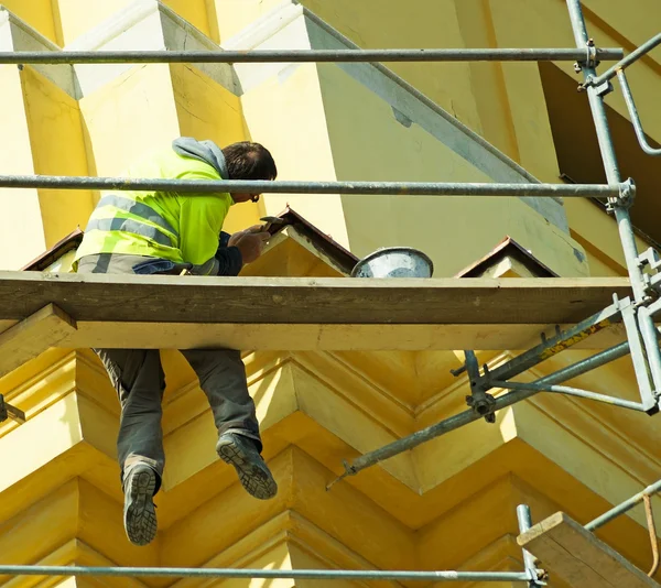 Werken bij de bouwplaats — Stockfoto