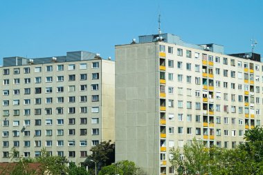 Şehirdeki apartmanlar