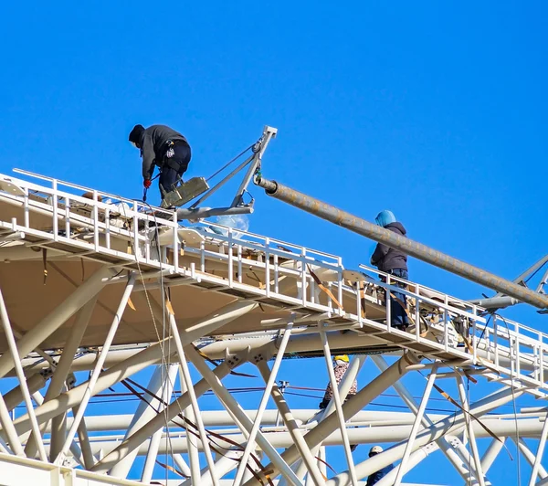 Lavorare nel cantiere — Foto Stock