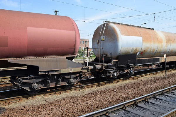 Tanque de aceite vagones ferroviarios —  Fotos de Stock